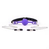 Nipple Clamp With Purpel Silicone Ball Gags