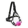 Harness Metal Nose Hook Silicone Ball Mouth Gags PINK