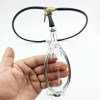 Female Stainles Steel stealth Adjustable Chastity Belt Plastic Transparent Shield BLACK