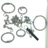 Password lock stainless steel neck handle and ankle handcuff kit
