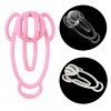 Third generation Fufu clip chastity lock for men Clear/Pink/White