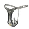 Stainless steel chain waist belt press lock chastity belt