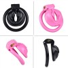 Female genital styling male chastity device Black/Pink ZC254