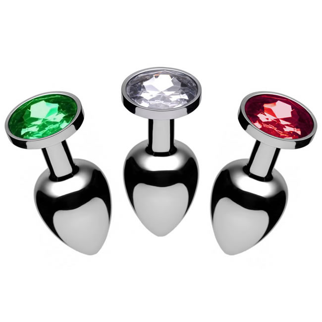 Stainless Steel Attractive Butt Plug Jewelry Jeweled Anal Plug Rosebud Anal Jewelry Crystal 