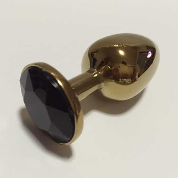 Golden Butt Plug Jewelry Stainless Steel Jeweled